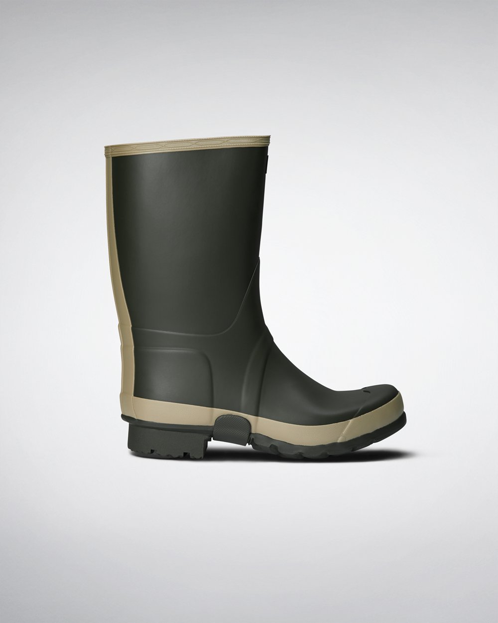 Hunter Gardener Short Rain Boots - Shop Online Mens Dark Olive - RUGKCT045